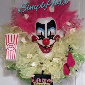 Killer Klownz from Outer Space Spikey Inspired door wreath