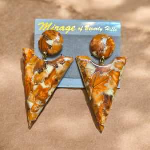 Mirage of Beverly Hills Autumn Triangular shaped earrings