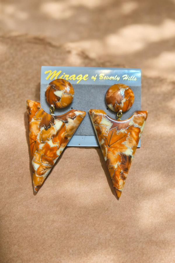 Mirage of Beverly Hills Autumn Triangular shaped earrings