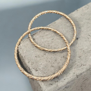 Twisted Silver Bangle Bracelet