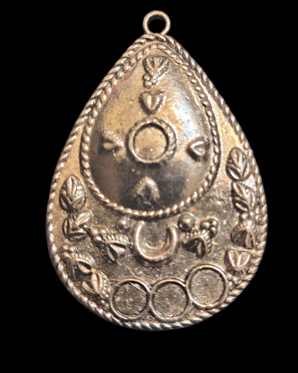 Gunmetal Plated Teardrop Pendant