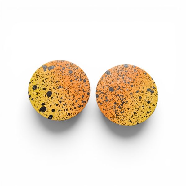 1980's Retro style button stud earrings